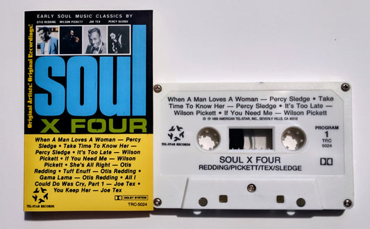 Various Artists - "SOUL X FOUR Compilation" - CASSETTE TAPE (DOLBY) VG+/VG+