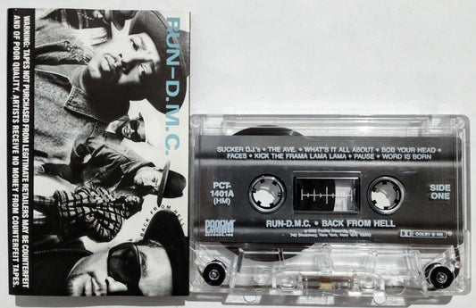 Run-D.M.C. - “Back From Hell” - CASSETTE TAPE VG+/VG+