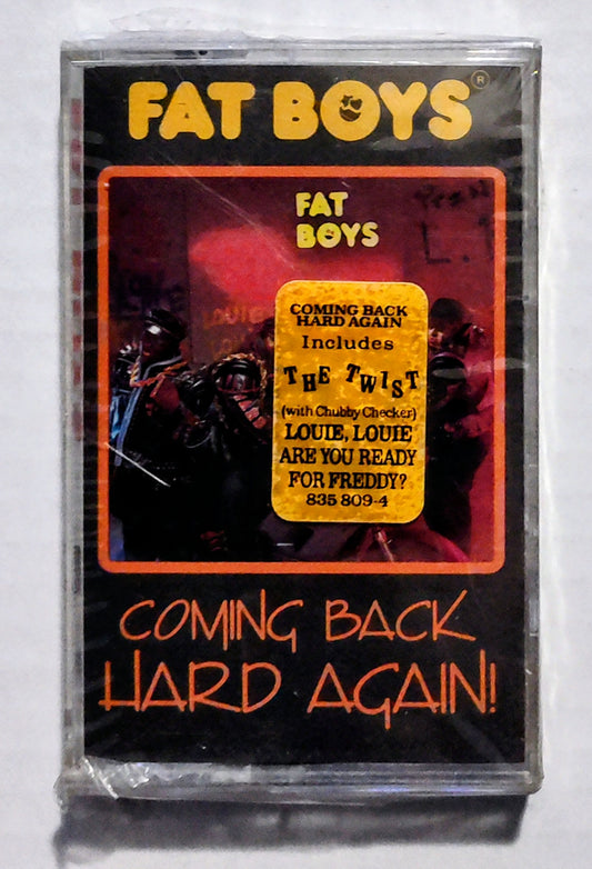 Fat Boys - “Coming Back Hard Again” - CASSETTE TAPE NM/M (Sealed with hype sticker; broken seal)