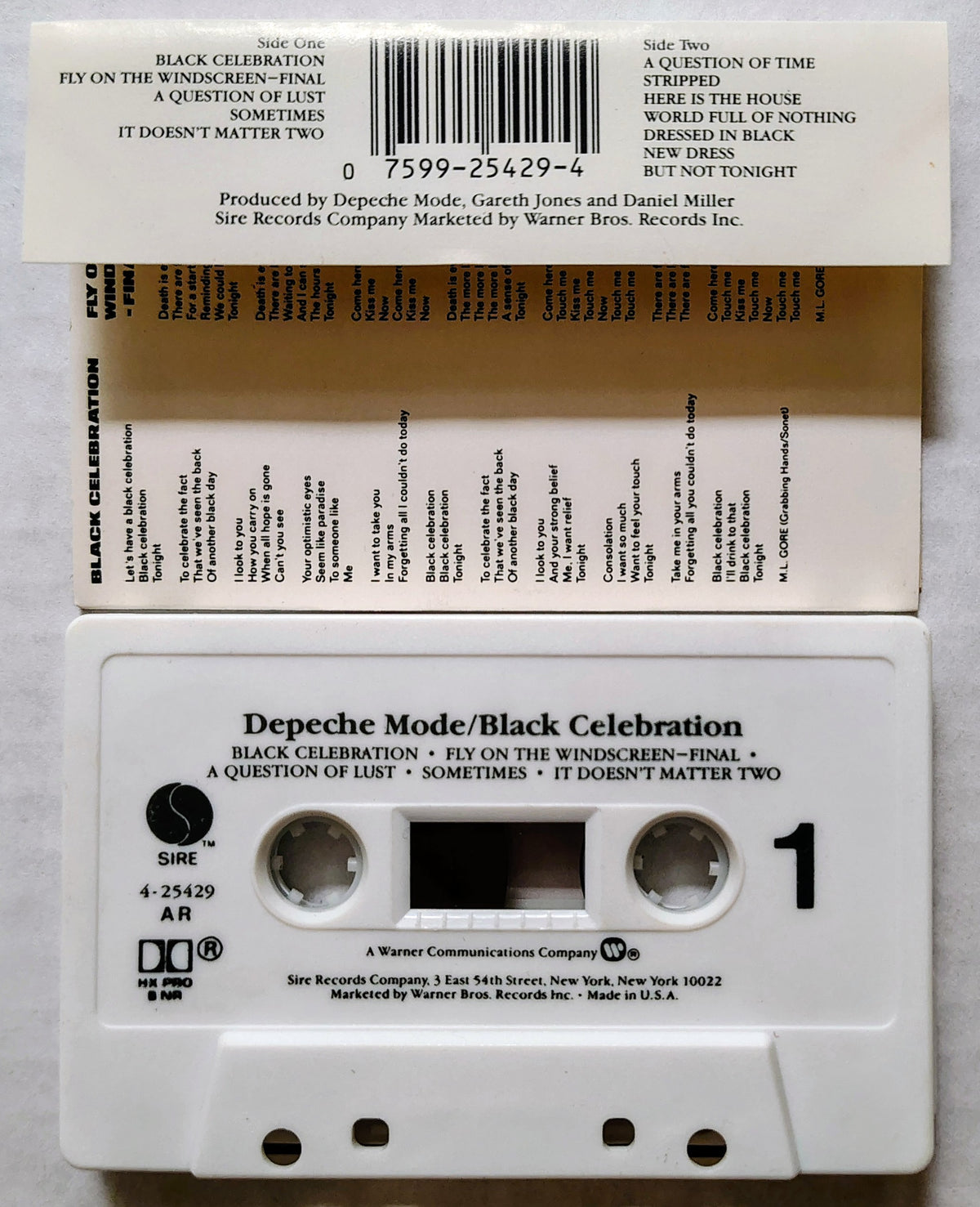 Depeche Mode - “Black Celebration” - CASSETTE TAPE VG/VG+