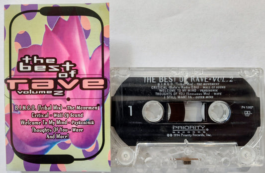 Various Artists - “The Best Of Rave Volume 2” - CASSETTE TAPE VG/VG
