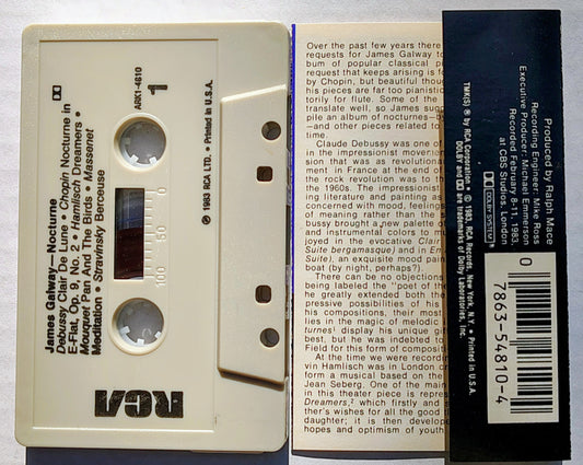 James Galway - "Nocturne" CASSETTE TAPE VG+/VG+