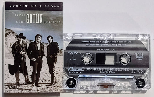 Larry Gatlin & The Gatlin Brothers - "Cookin' Up A Storm" - CASSETTE TAPE (DOLBY HX PRO B NR) NM/NM