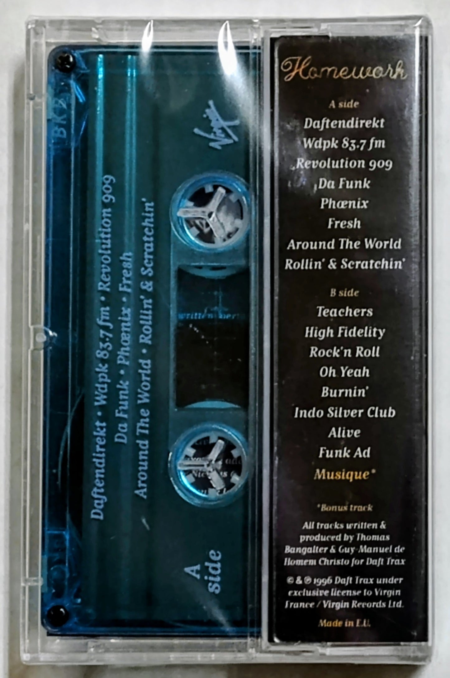 Daft Punk - “Homework” - INDIE CASSETTE TAPE (Italy “Fan Club” Reissue) M/M (Sealed)