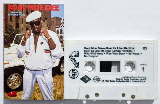 Kool Moe Dee - "How Ya Like Me Now" - CASSETTE TAPE VG+/VG