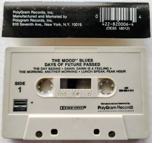 Moody Blues, The - "Days of Future Passed" - CASSETTE TAPE VG+/VG