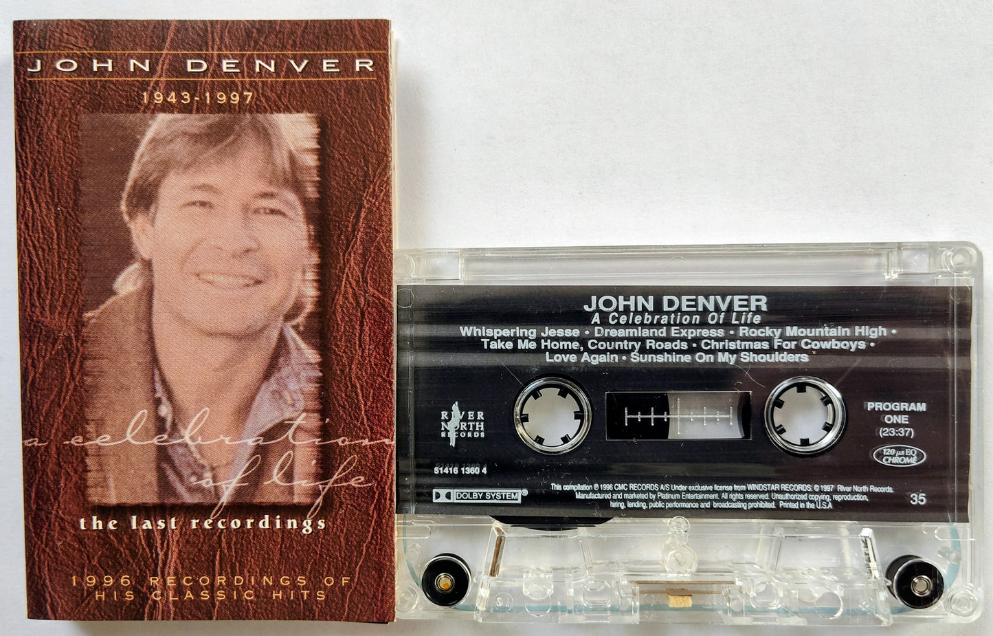 John Denver - “The Last Recordings: 1996 Recordings Of His Classic Hits” - CASSETTE TAPE VG+/VG+ *⭐*