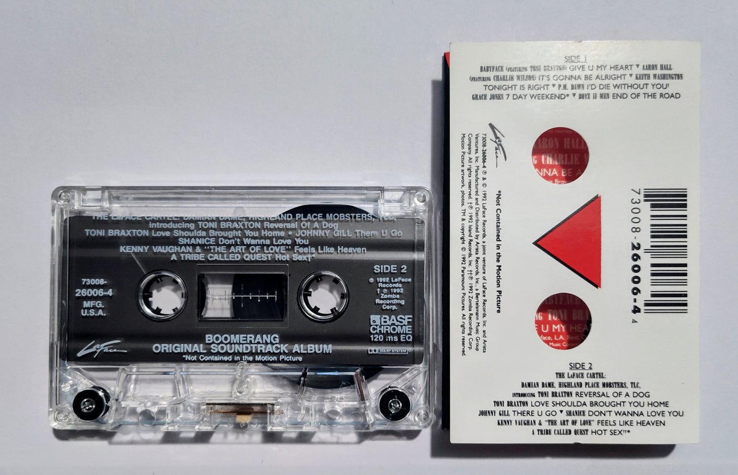Various Artists - "Boomerang Soundtrack" - CASSETTE TAPE (Chrome; DOLBY) VG+/VG+