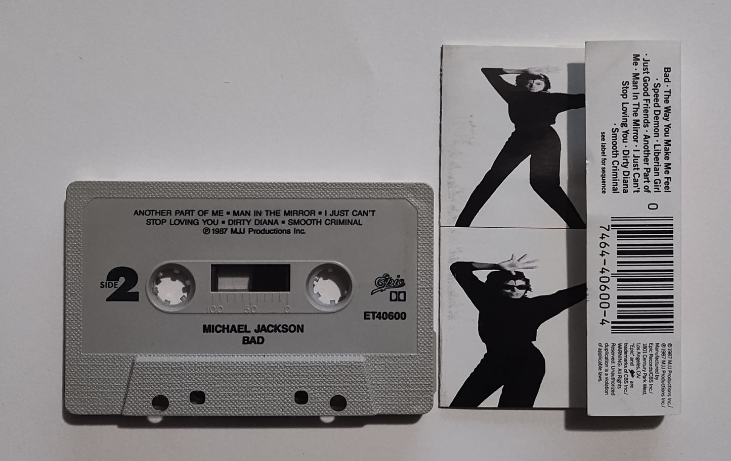 Michael Jackson - "Bad"- CASSETTE TAPE VG/VG