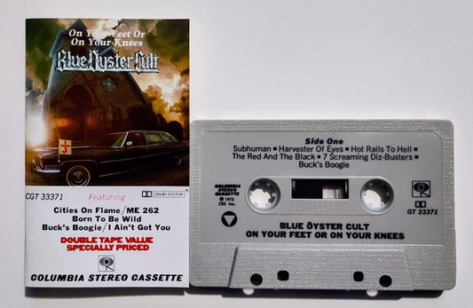 Blue Öyster Cult - "On Your Feet Or On Your Knees" - CASSETTE TAPE (DOLBY) VG+/VG+