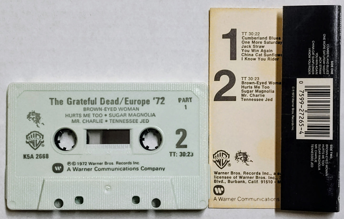 Grateful Dead - “Europe ‘72” - CASSETTE TAPE (TAPE 1 ONLY) VG/VG *🌟*