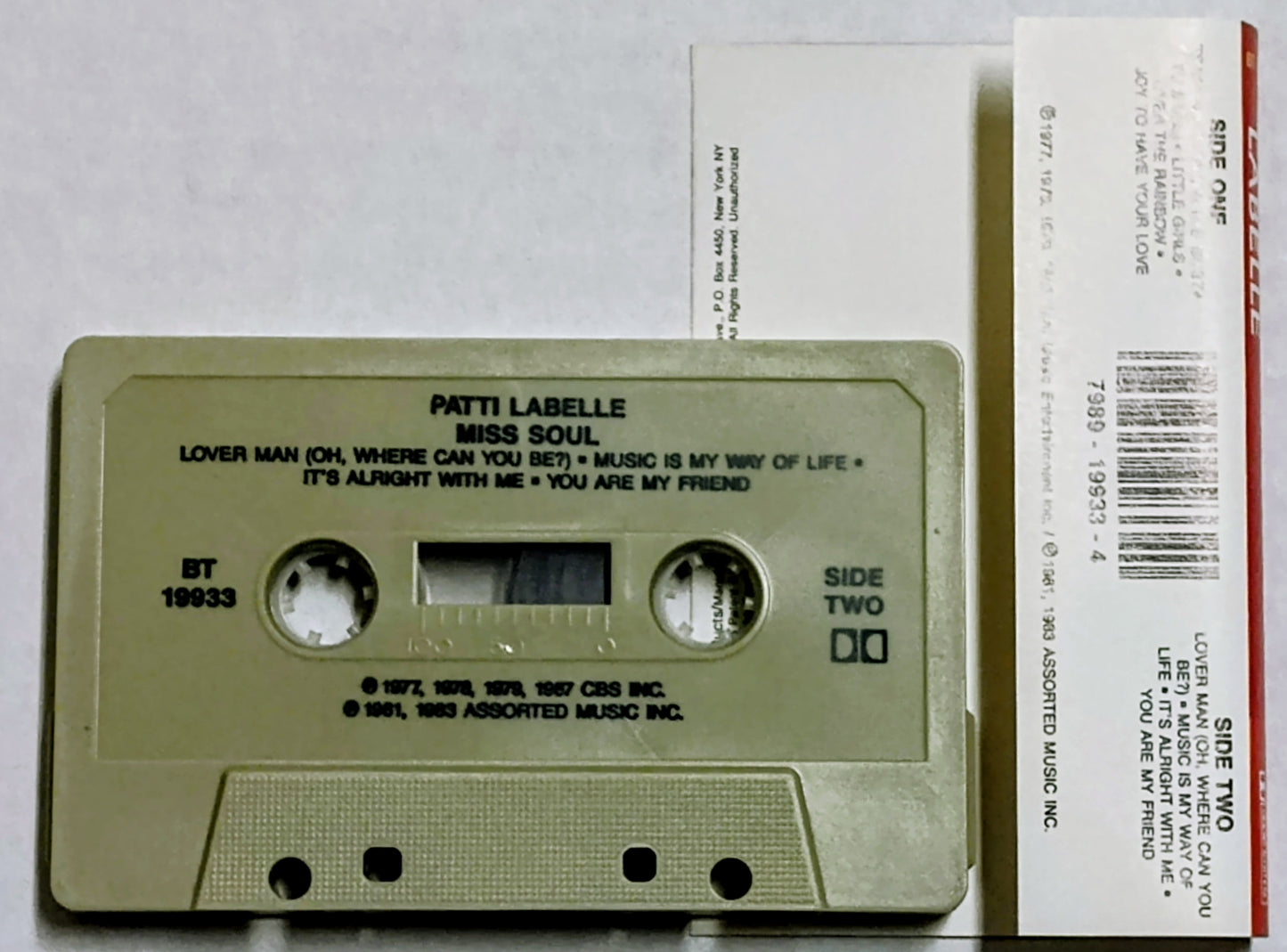 Patti Labelle - “Miss Soul” - CASSETTE TAPE NM/NM