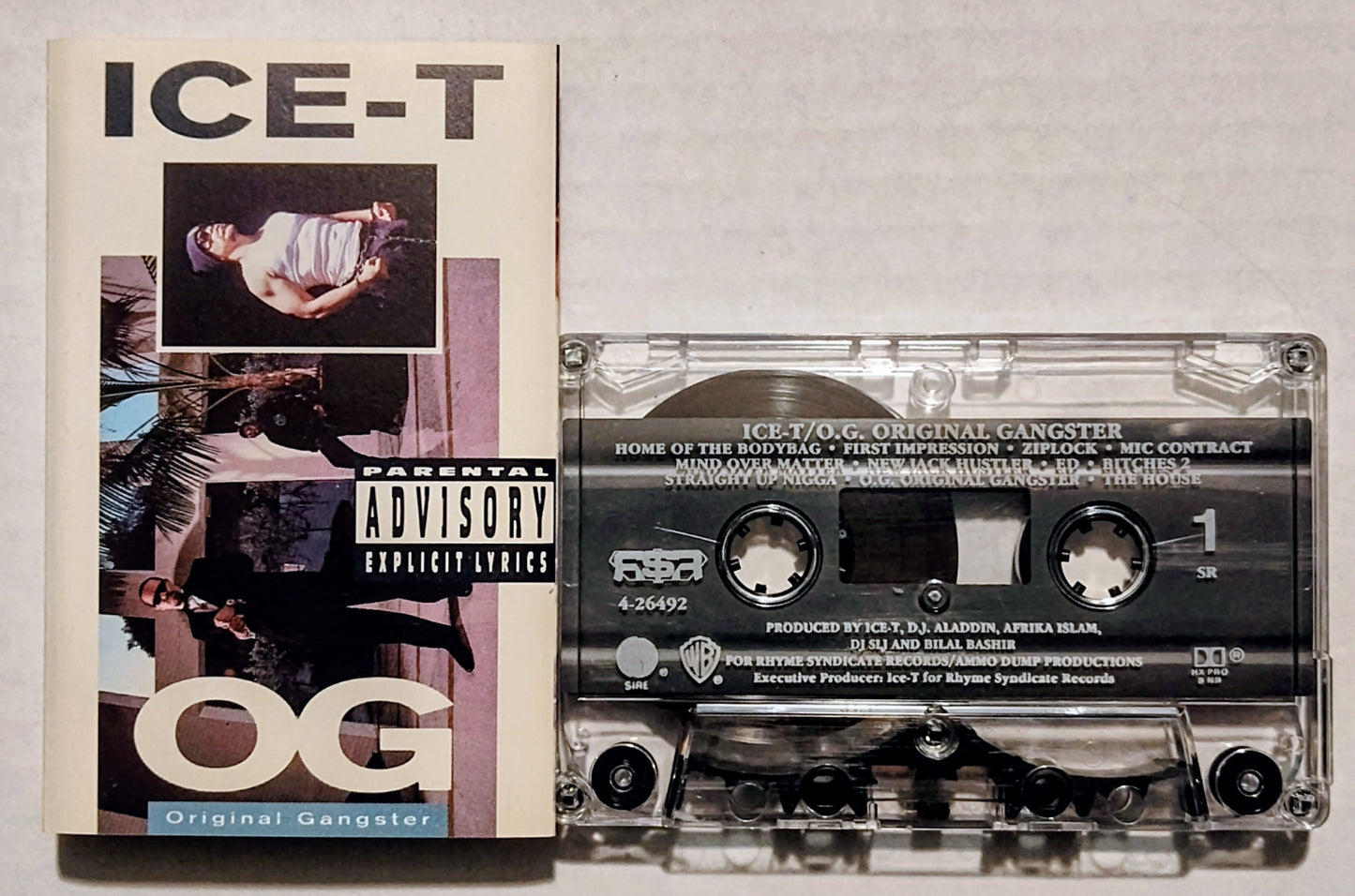 Ice-T - “Original Gangster” - CASSETTE TAPE VG+/VG+
