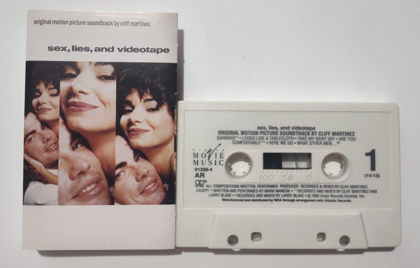 Cliff Martinez - "Sex, Lies and Videotape Soundtrack" - CASSETTE TAPE (AR; DOLBY) VG/VG
