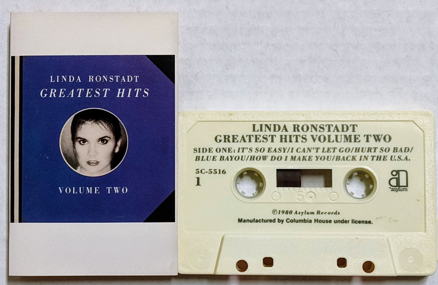 Linda Ronstadt - "Greatest Hits Volume Two" - CASSETTE TAPE (Columbia House) VG/VG+