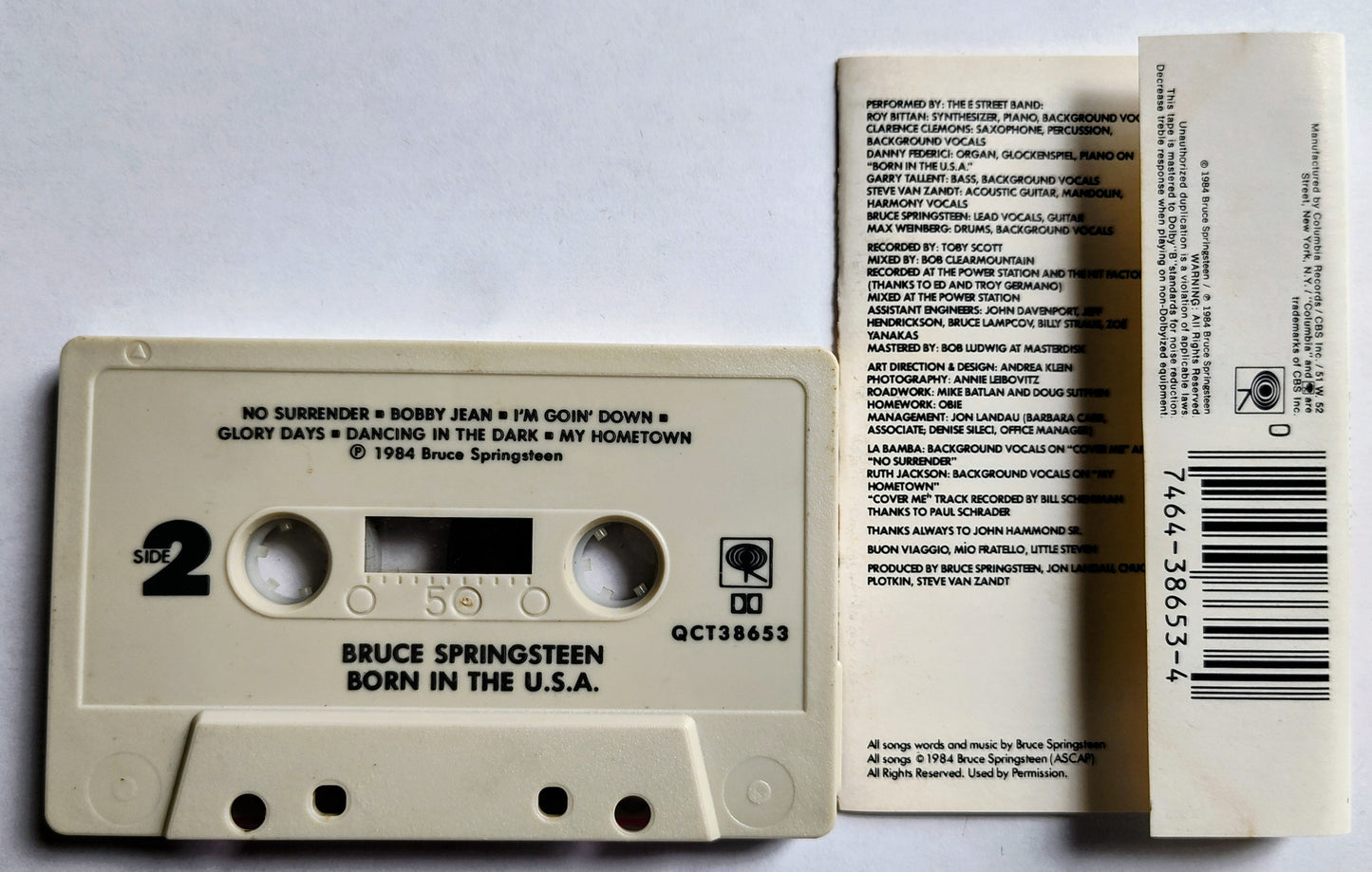 Bruce Springsteen - "Born In The USA" - CASSETTE TAPE VG+/VG+