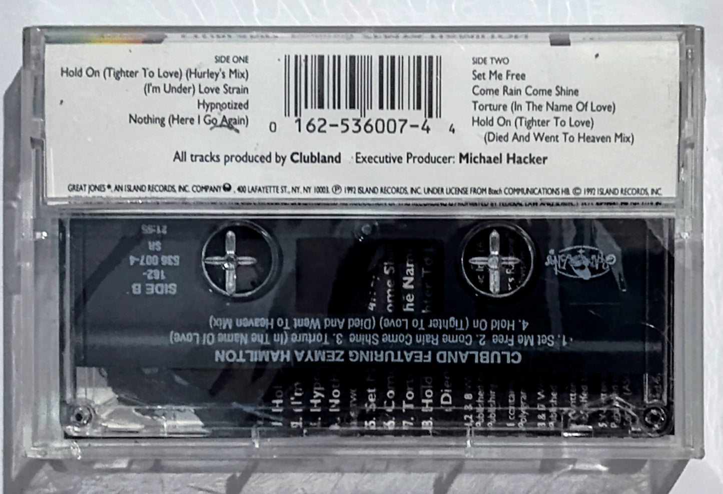Clubland Featuring Zemya Hamilton - “Clubland Featuring Zemya Hamilton” - CASSETTE TAPE M/M
