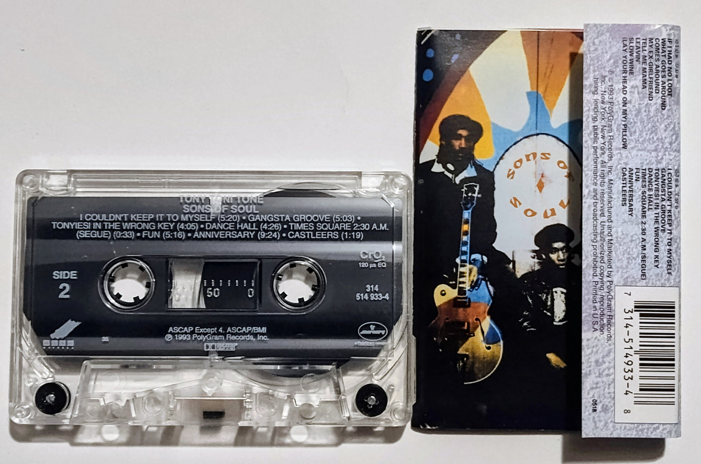 Tony! Toni! Toné! - "Sons Of Soul" - CASSETTE TAPE (Chrome) VG+/VG+