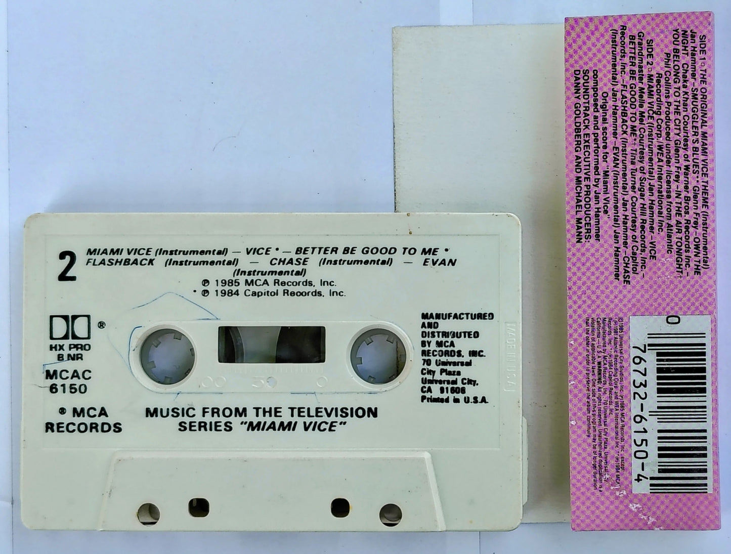 Various Artists - “Miami Vice Soundtrack” - CASSETTE TAPE VG+/VG+