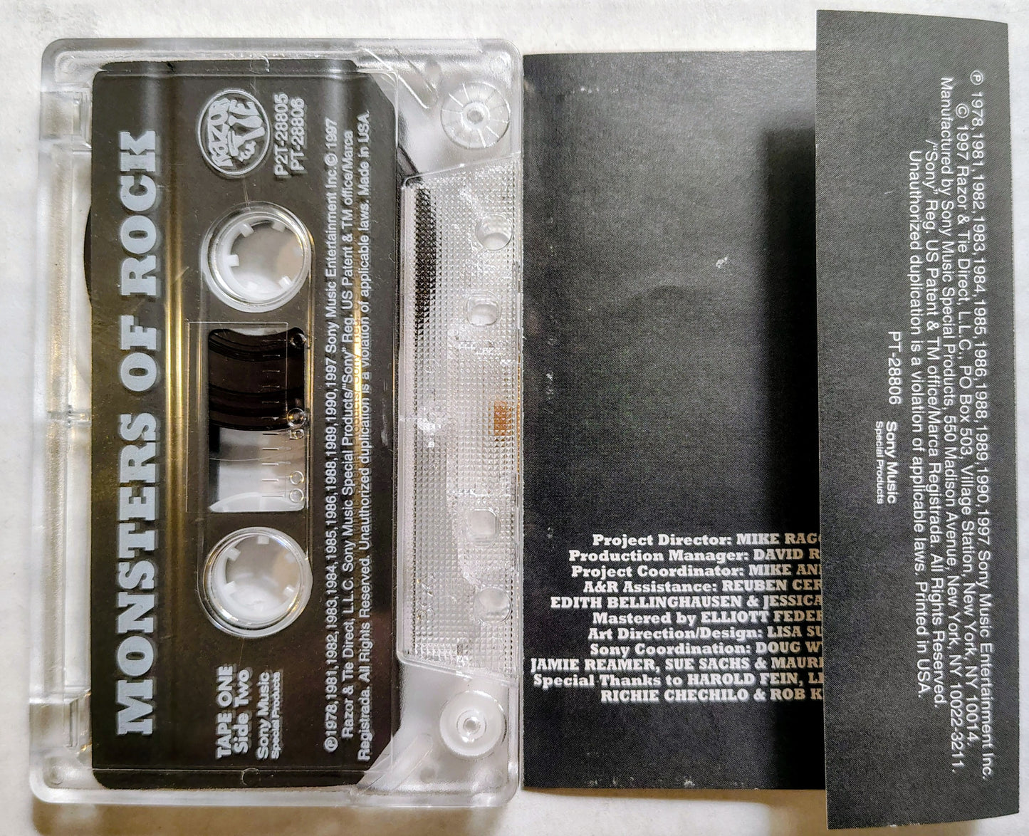 Various Artists - "Monsters Of Rock Compilation” - CASSETTE TAPE (2x) VG+/VG+