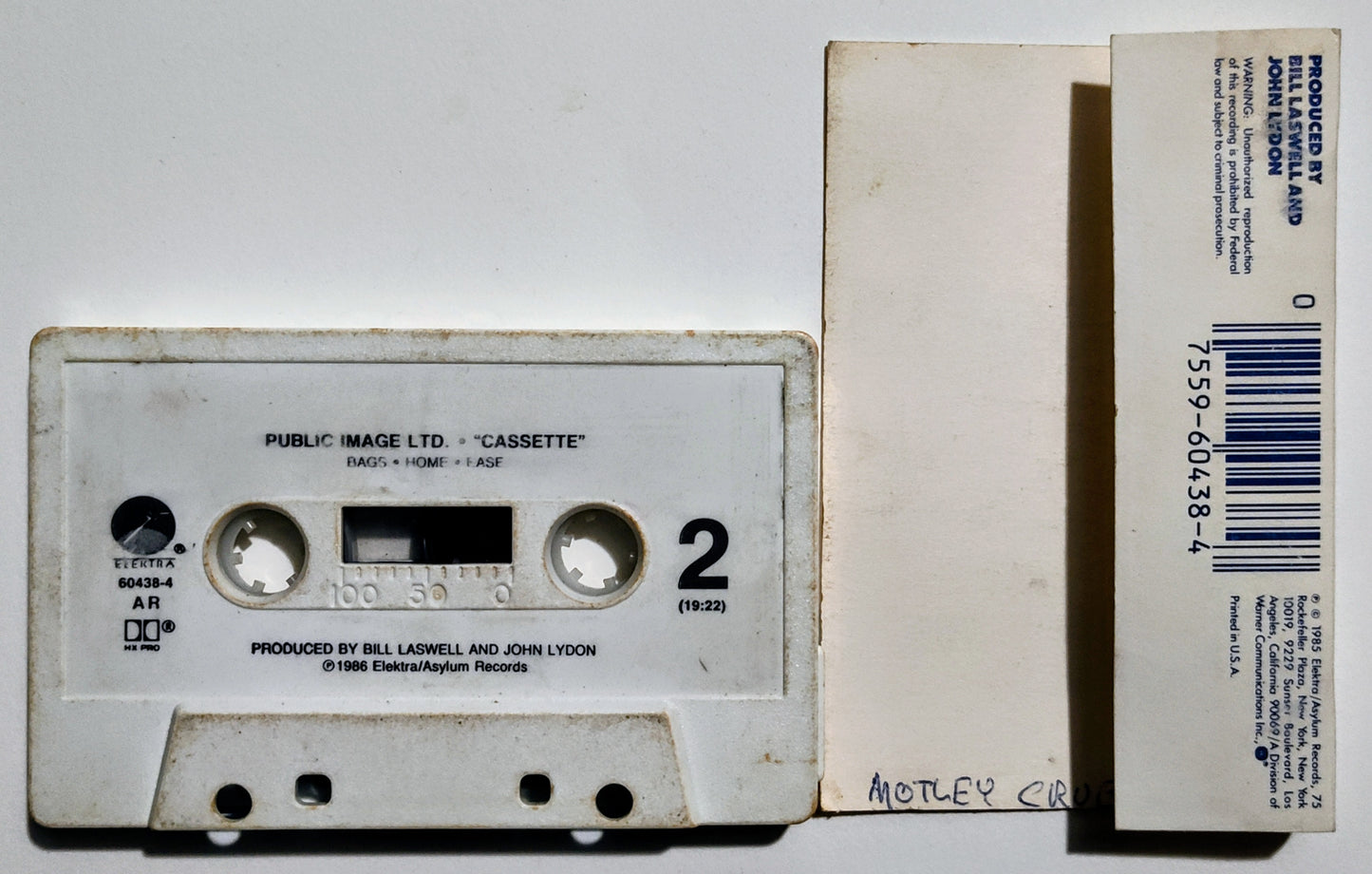 Public Image Ltd (PIL) - "Cassette ("Album")" - CASSETTE TAPE (AR; DOLBY HX PRO) G+/G+