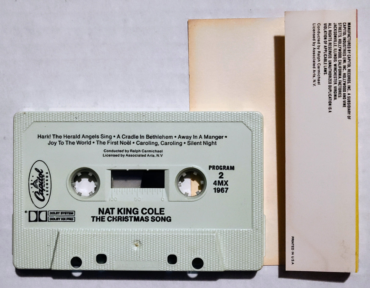 Nat "King" Cole - "The Christmas Song" - CASSETTE TAPE VG/VG+