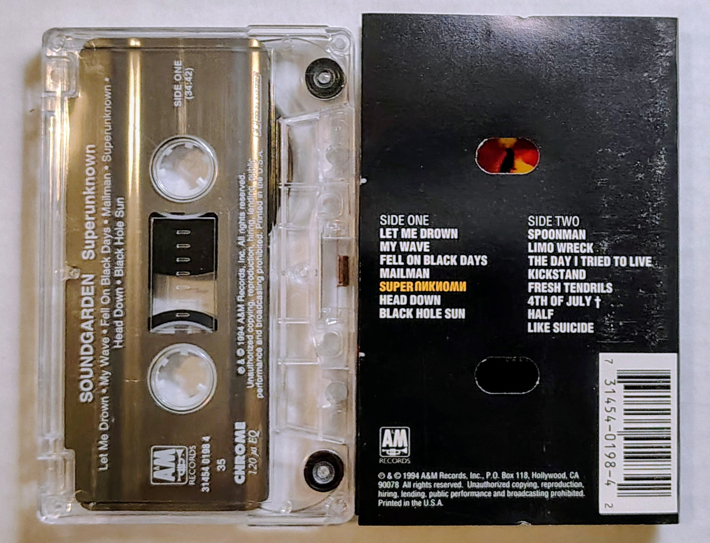 Soundgarden - "Superunknown" - CASSETTE TAPE VG/VG+ *🚨*