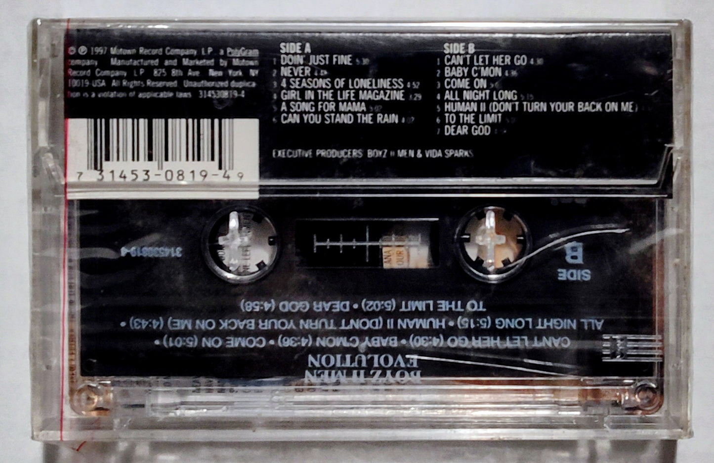 Boyz II Men - “Evolution” - CASSETTE TAPE NM/M (Sealed; small crack on back of case)