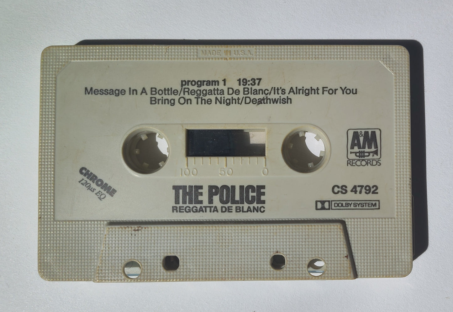 Police, The - "Regatta De Blanc (CHROME)" - CASSETTE TAPE G+/G+ (Plays perfect!)