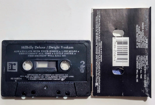 Dwight Yoakam - "Hillbilly Deluxe" - CASSETTE TAPE (Canada; black shell; DOLBY HX PRO B NR) VG/VG