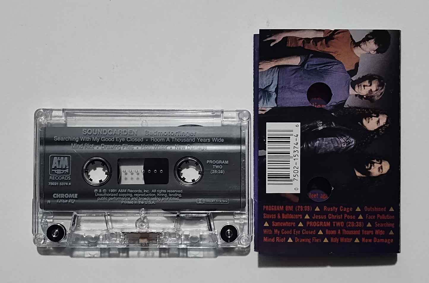 Soundgarden - "Badmotorfinger" - CASSETTE TAPE (Chrome; DOLBY) NM/VG+
