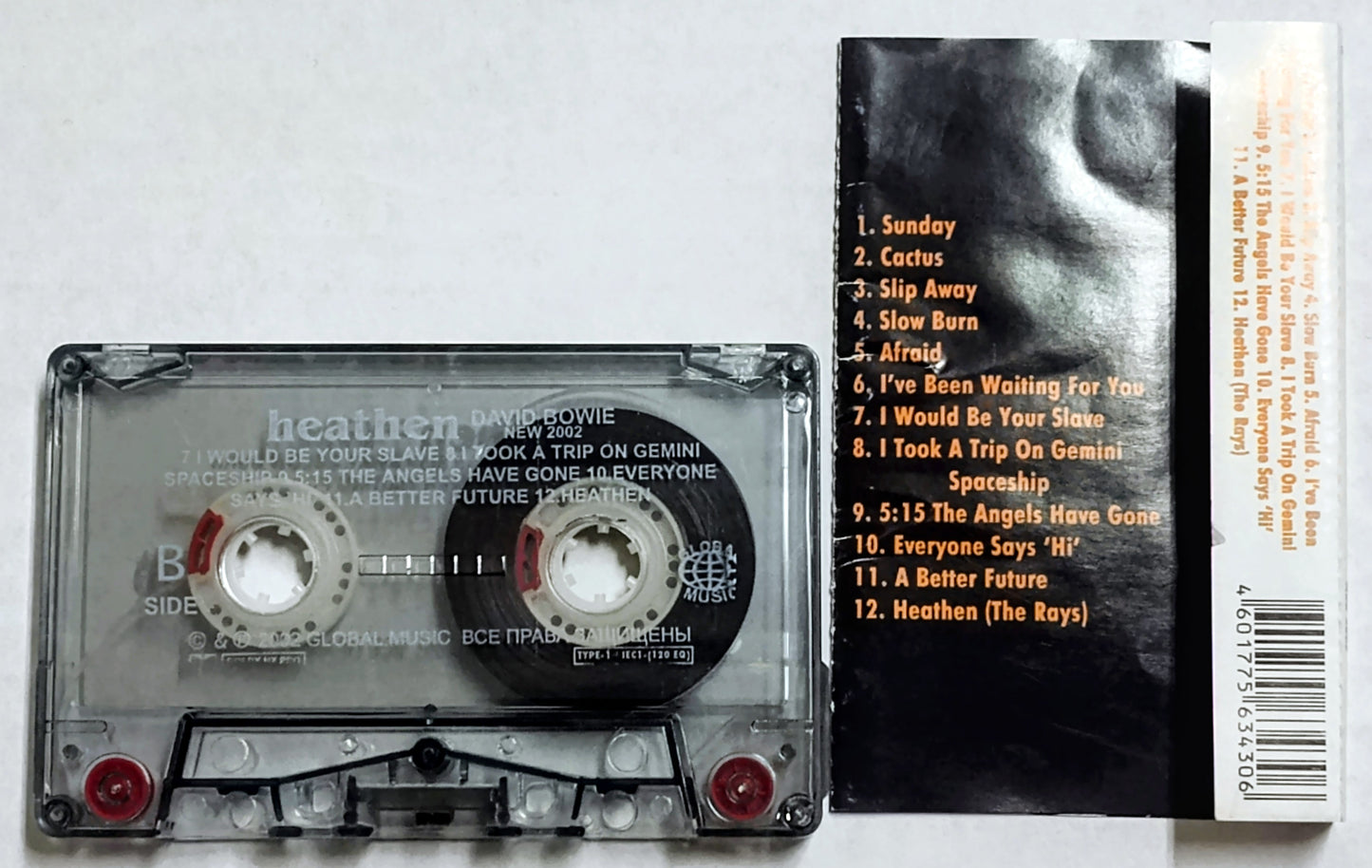 David Bowie - “Heathen” - CASSETTE TAPE (Russia; Unofficial) VG+/VG+