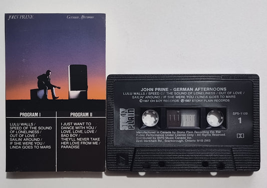 John Prine - "German Afternoons" - CASSETTE TAPE (Canada; black shell; DOLBY) VG/VG
