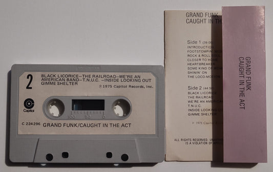Grand Funk Railroad - "Caught In The Act" - CASSETTE TAPE VG/VG