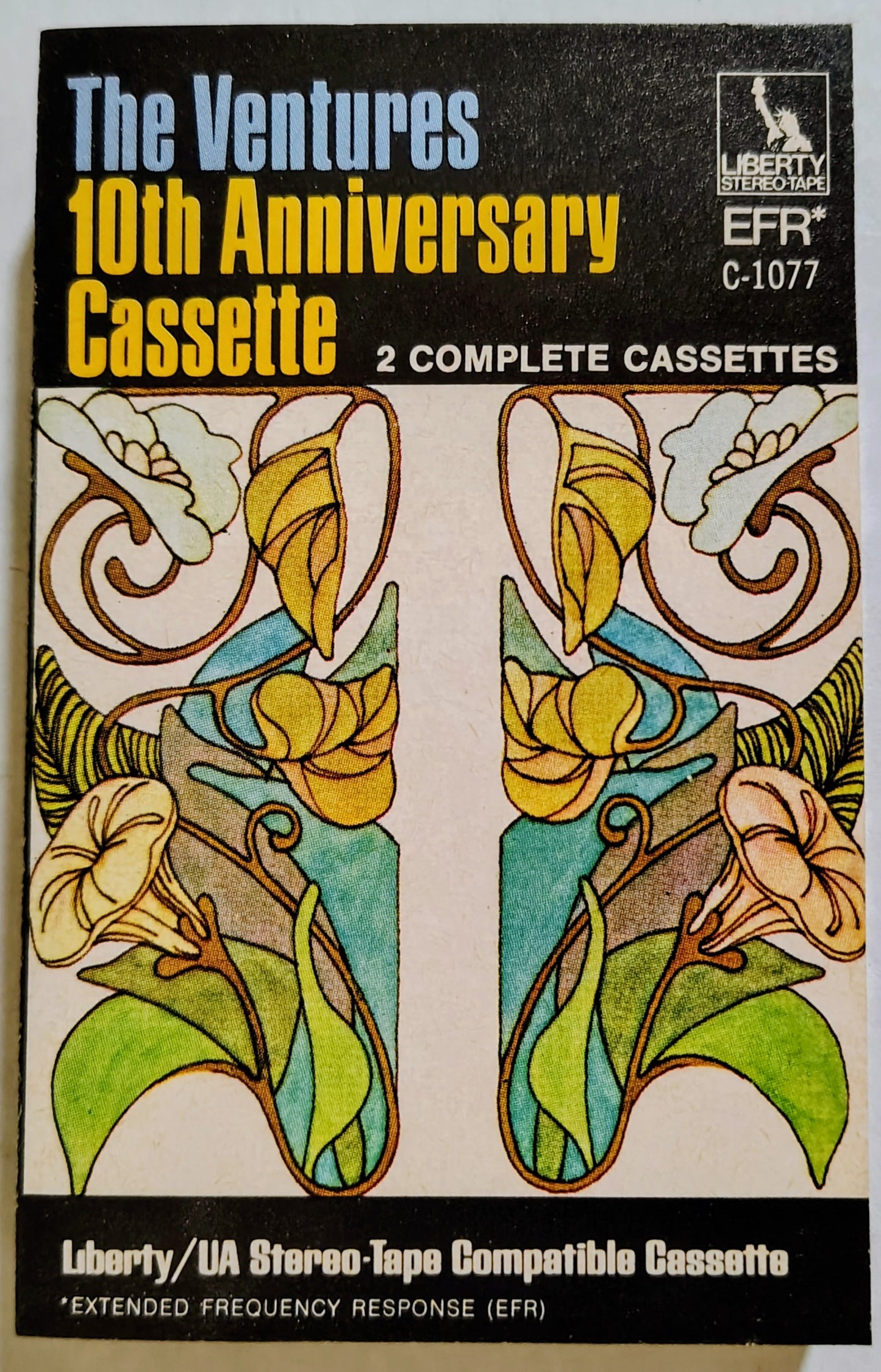 The Ventures - "10th Anniversary Cassette (Tape 1)" - CASSETTE TAPE (Canada; white shell;yellow labels;) VG/VG