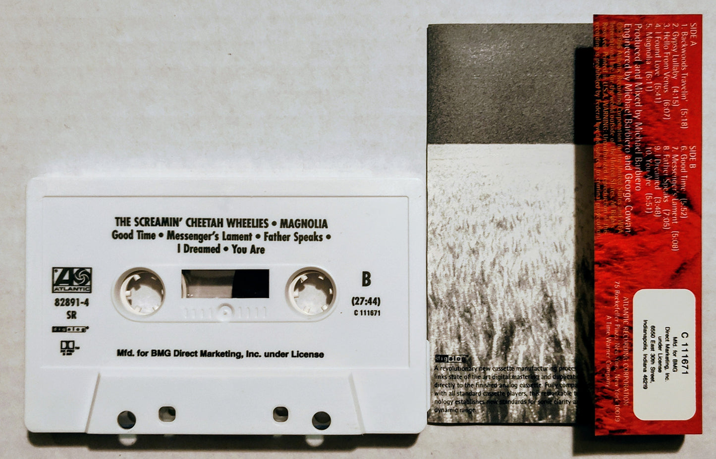 Screamin’ Cheetah Wheelies, The - “Magnolia” - CASSETTE TAPE (BMG; RARE!) VG+/VG+