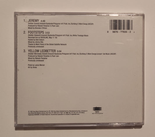 Pearl Jam - "Jeremy (with Yellow Ledbetter) - COMPACT DISC (3-track "single"; US Reissue) VG+/VG