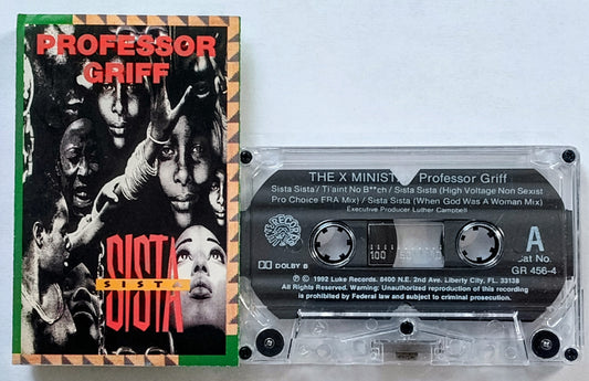 Professor Griff - “Sista Sista” - CASSETTE TAPE (Maxi) VG+/VG+