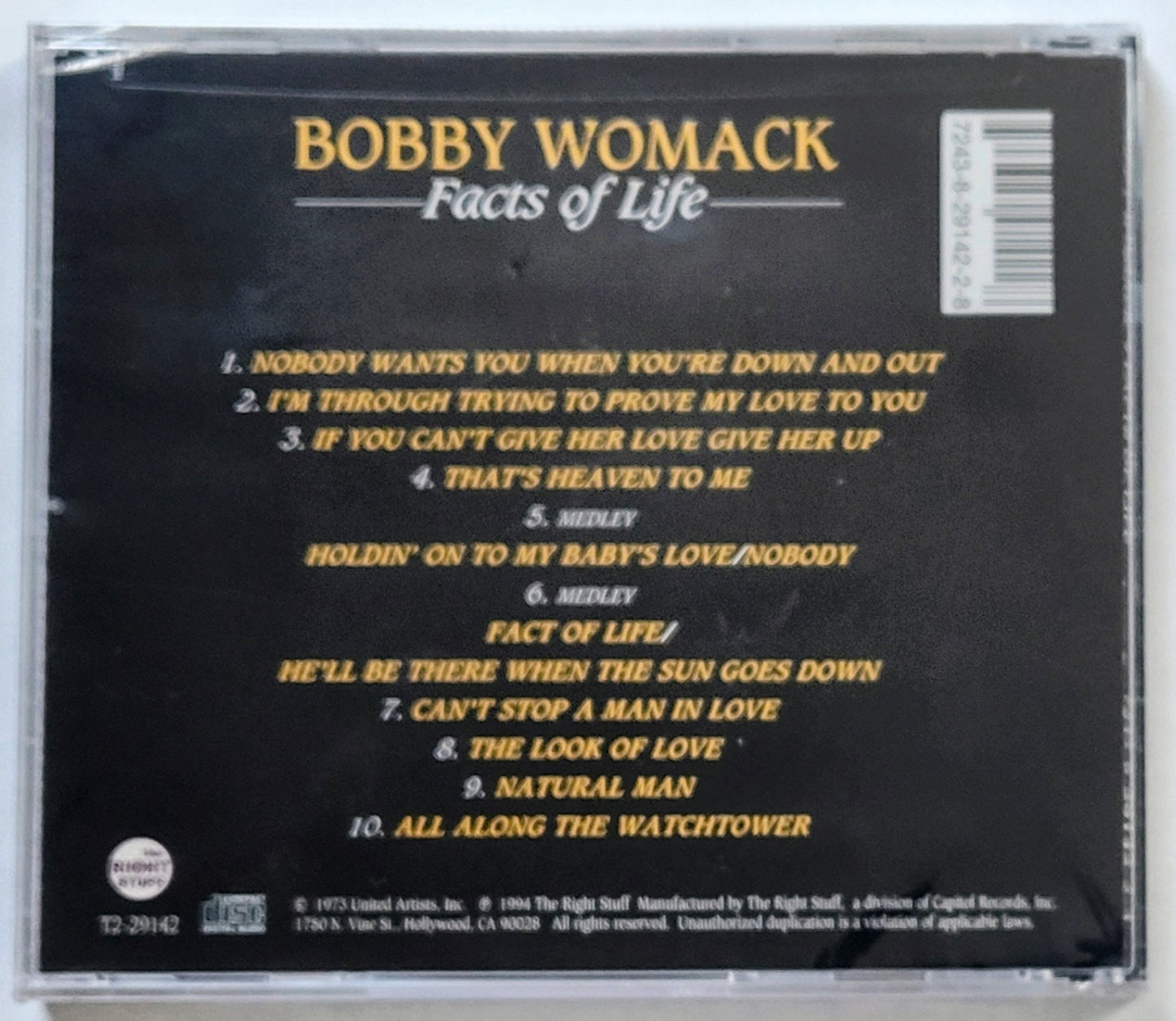 Bobby Womack - “Facts Of Life” - COMPACT DISC M/M (Sealed)