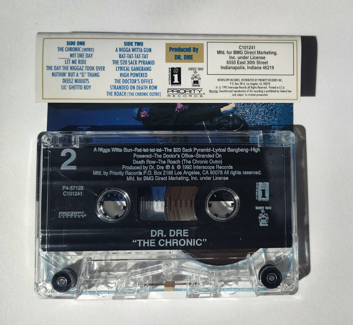 Dr Dre - "The Chronic" - CASSETTE TAPE (BMG CLUB VERSION) VG+/VG*See notes*
