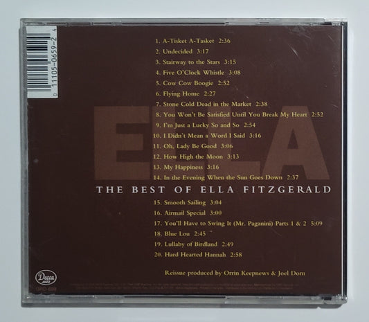 Ella Fitzgerald - "The Best Of Ella Fitzgerald" - COMPACT DISC VG/VG