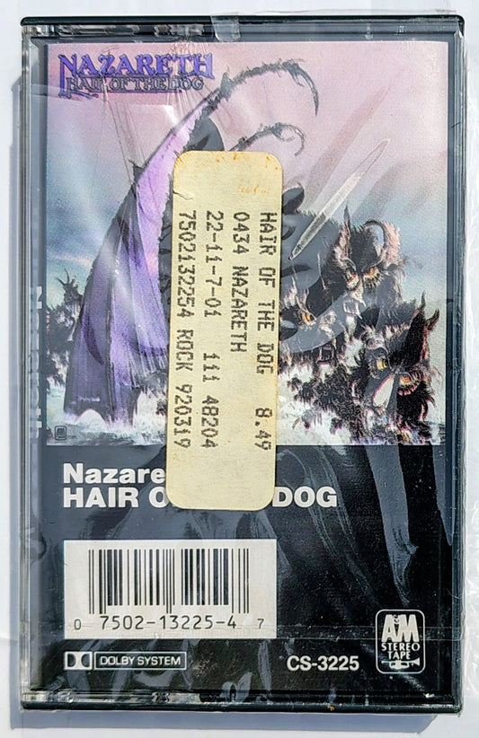 Nazareth - "Hair Of The Dog" - CASSETTE TAPE NM/M (Sealed; large tear in cellophane; crack in case)