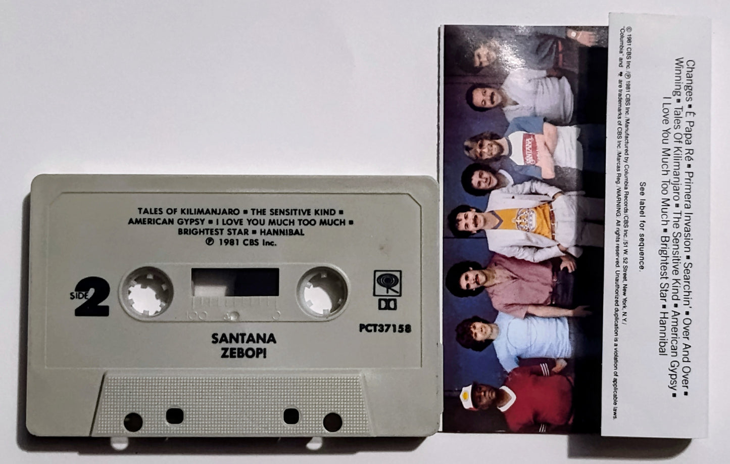 Santana - "Zebop!" - CASSETTE TAPE (DOLBY) VG/VG+