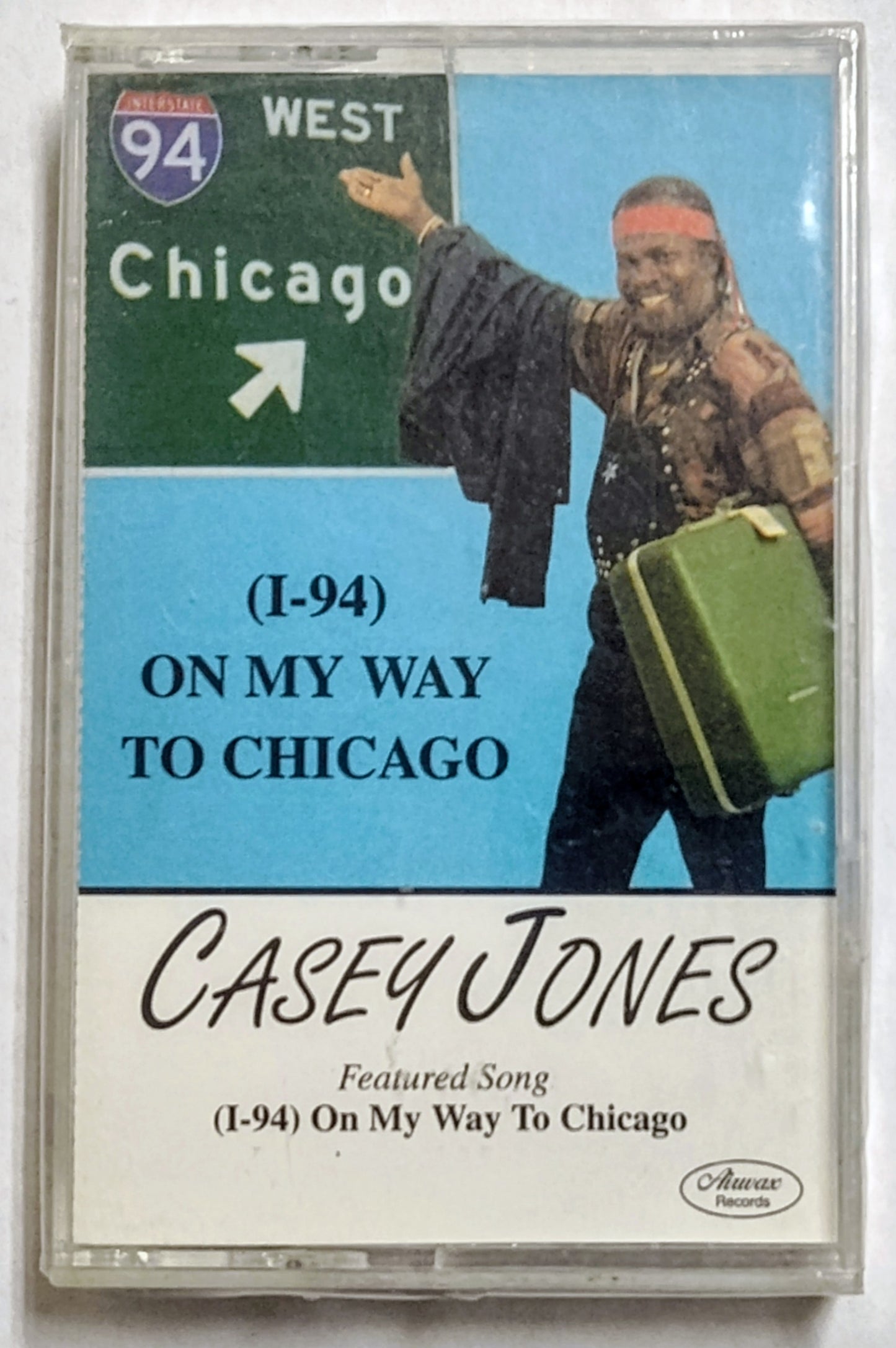 Casey Jones - “(I-94) On My Way To Chicago” - CASSETTE TAPE NM/M (Sealed; broken cellophane)