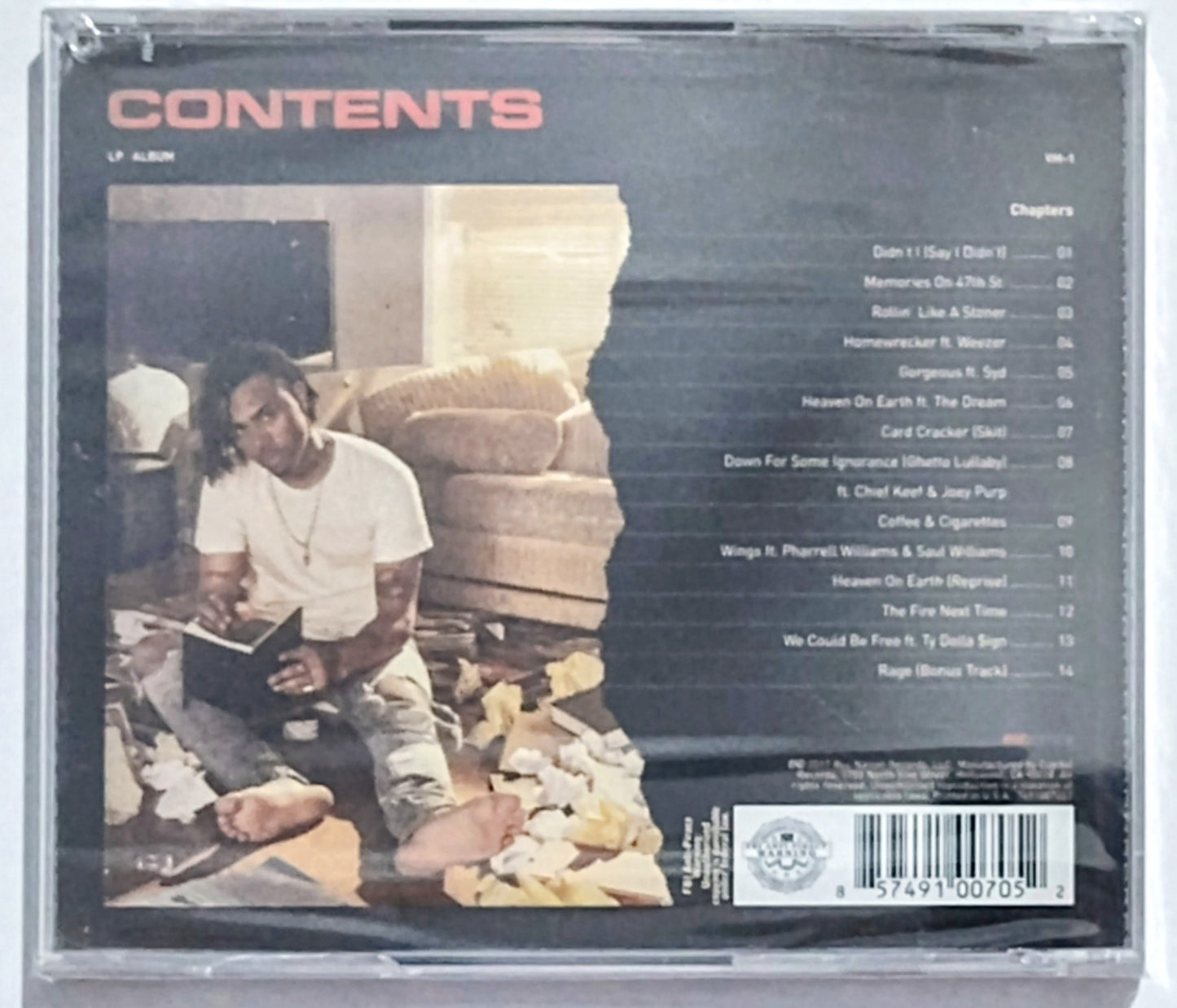 Vic Mensa - “The Autobiography” - COMPACT DISC VG+/M (Sealed with hype sticker; cracked back of case; drill hole thru back of case) [Chicago, IL]