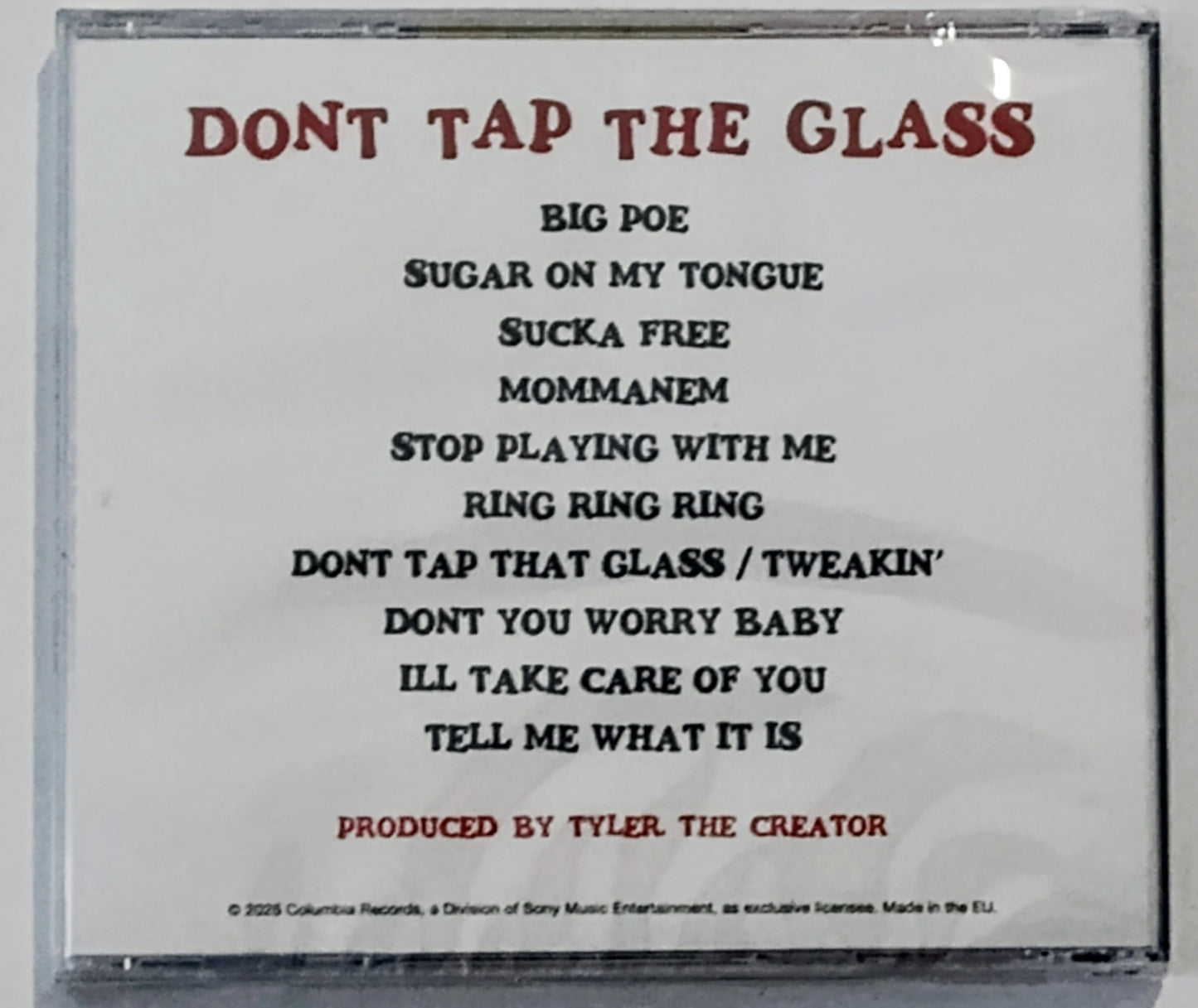 Tyler The Creator - “Don’t Tap The Glass” - INDIE COMPACT DISC (Italy “Fan Club” Import) M/M (Sealed)