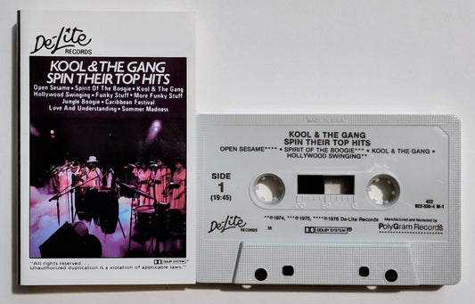 Kool & The Gang - "Spin Their Top Hits" - CASSETTE TAPE VG+/VG+