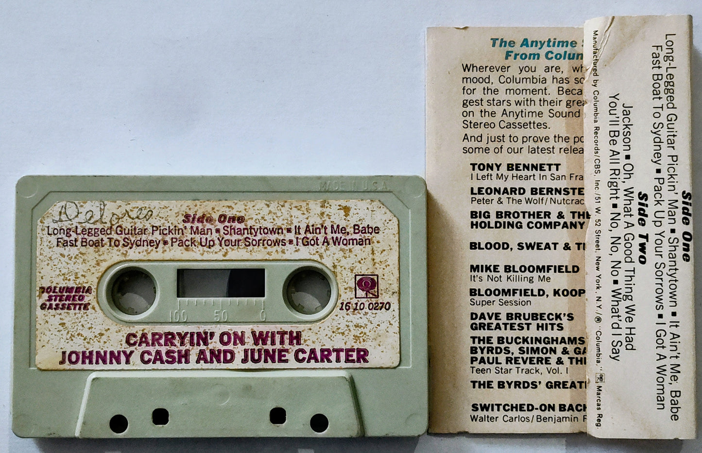 Johnny Cash & June Carter - “Carryin’ On With Johnny Cash & June Carter” - CASSETTE TAPE VG/VG
