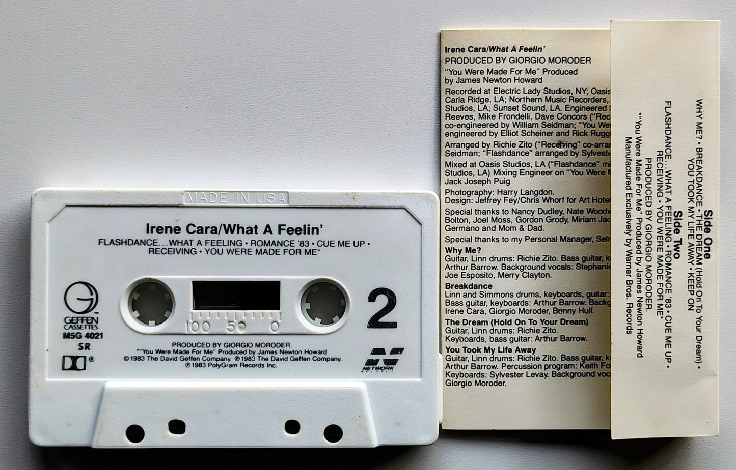 Irene Cara - “What A Feeling” - CASSETTE TAPE VG/VG *⭐*