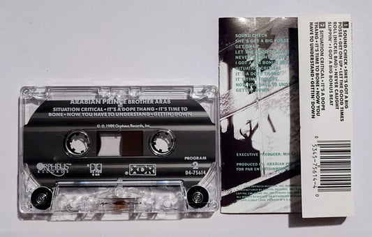Arabian Prince - "Brother Arab" - CASSETTE TAPE (XDR; DOLBY HX PRO B NR) VG+/VG+